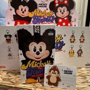 Pop Mart Mickey Family Cute Together Keychain